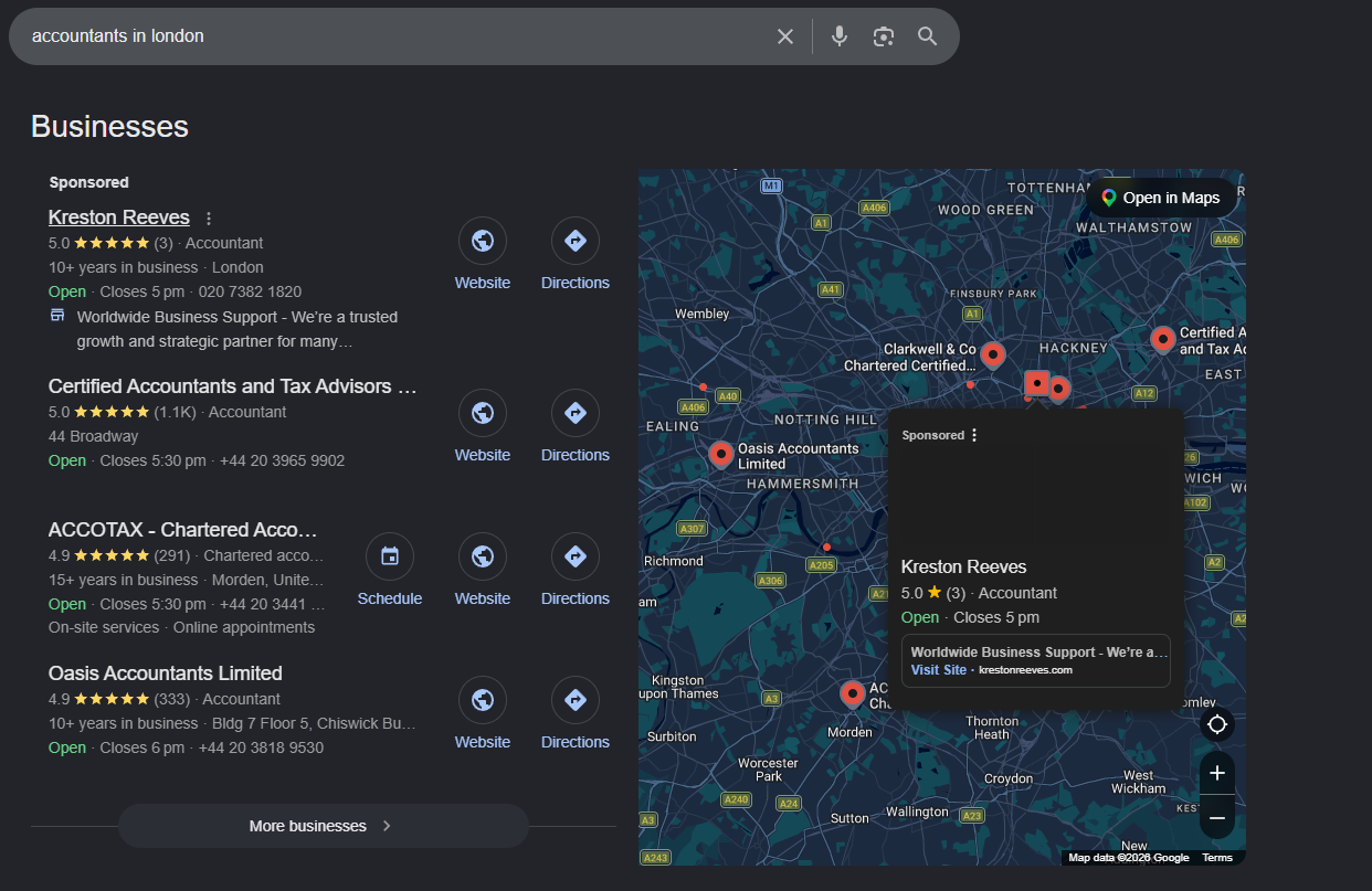 Accountant SEO and accounting marketing – attract more clients with Google Business Profile optimisation and local search