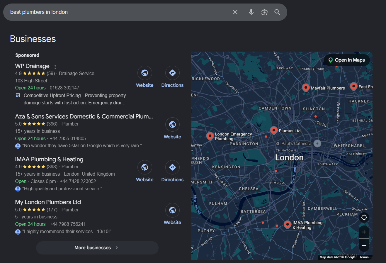 Local SEO for plumbers – dominate Google Maps and Local Pack with our plumbing marketing agency